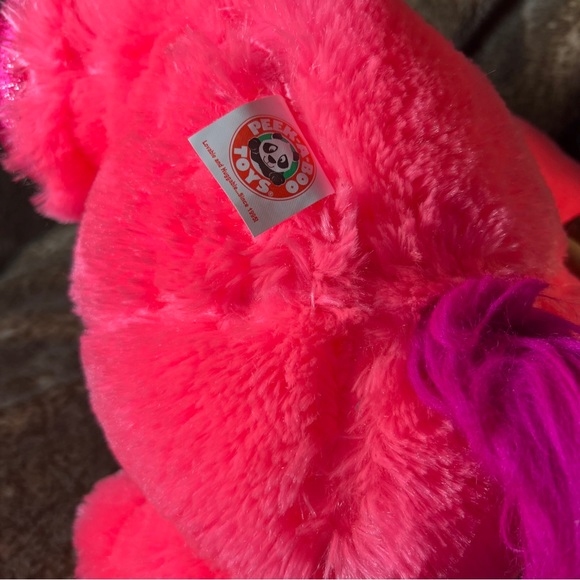 LARGE PEAK A BOOS HOT PINK UNICORN PLUSH/STUFFED ANIMAL 19”H - Picture 7 of 7